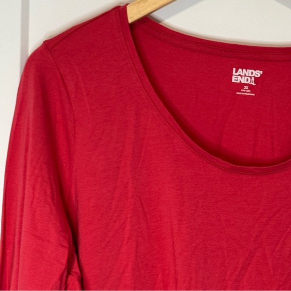 Lands’ End Long Sleeve Tee Hot Pink 2X - Picture 3 of 6
